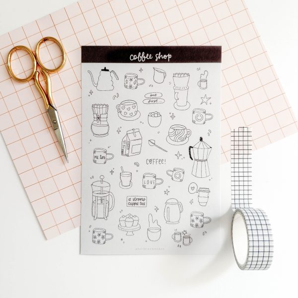 Coffee Shop - Clear Sticker Sheet
