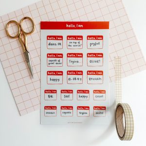 Hello I Am- Sticker Sheet