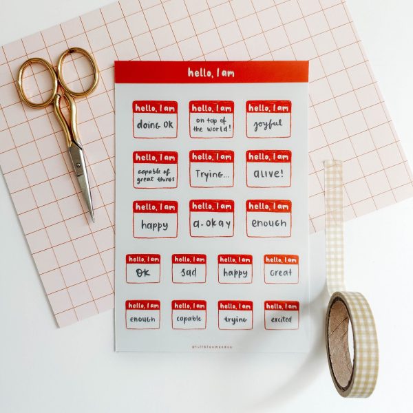 Hello I Am- Sticker Sheet