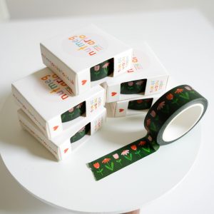 Green Floral Washi Tape
