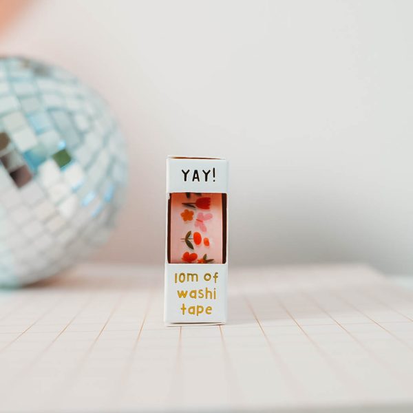 Pink Floral Washi Tape - Image 4