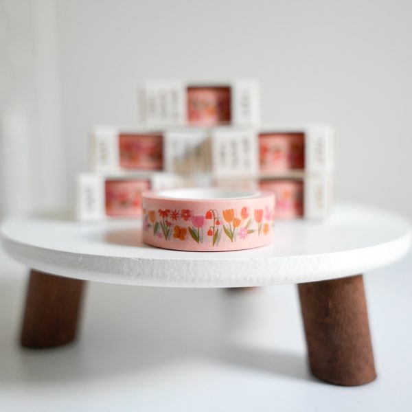 Pink Floral Washi Tape - Image 3