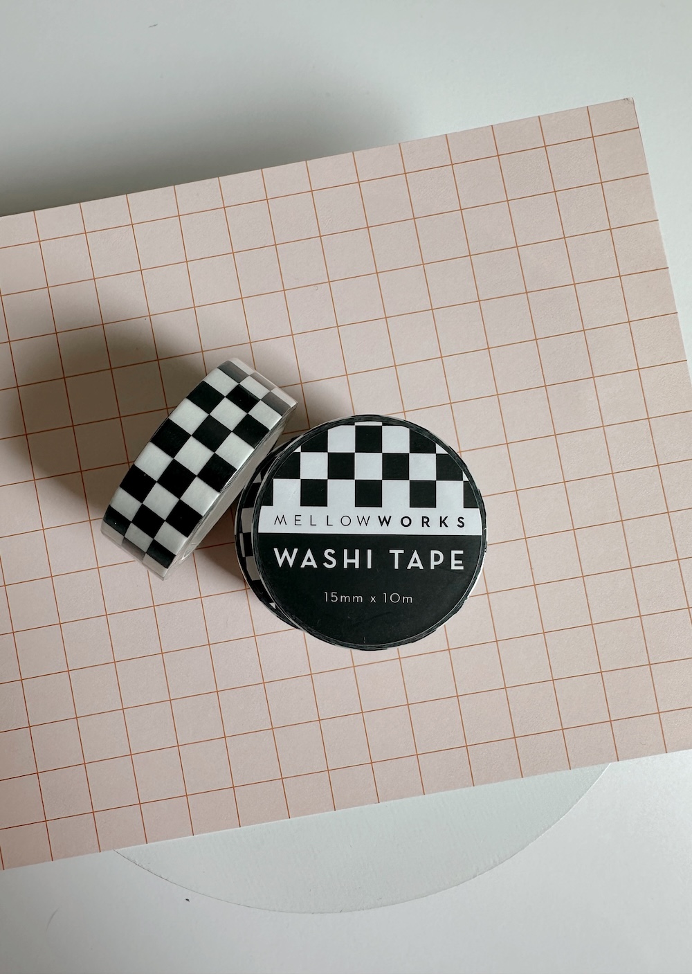 Black and White Checkered Washi