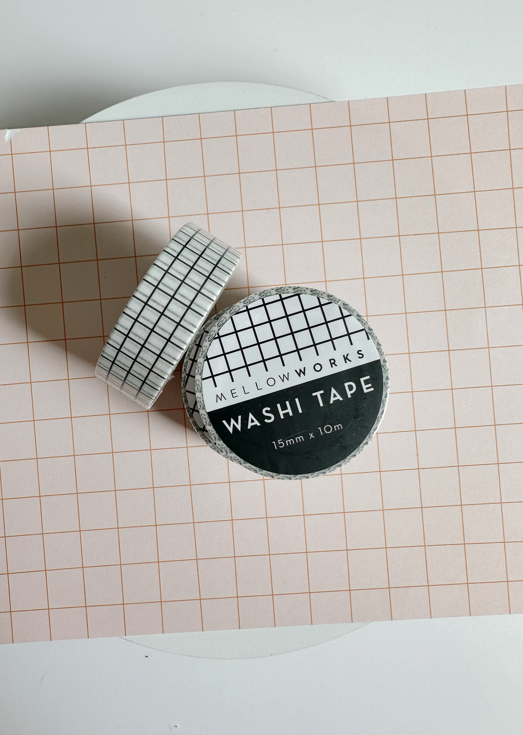 Black and White Grid Washi