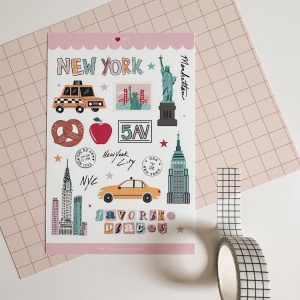 I Love NY Sticker Sheet