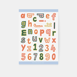 Colorful Alphabet Sticker Sheet