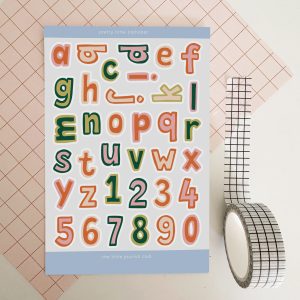 Colorful Alphabet Sticker Sheet
