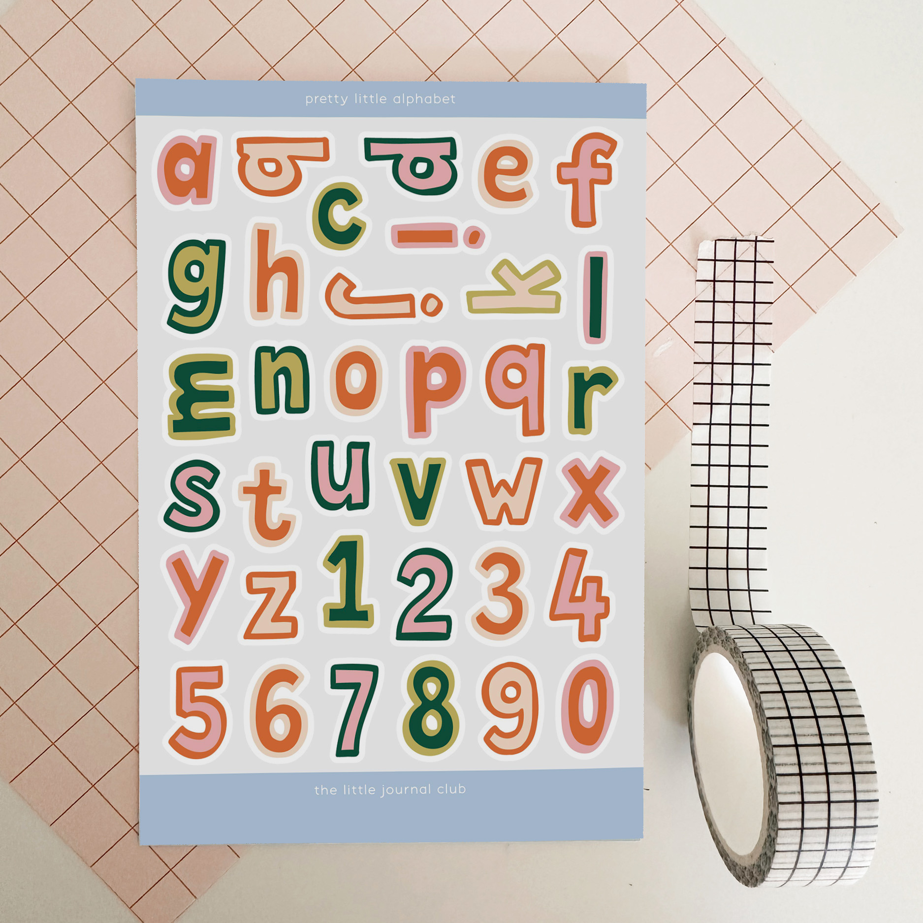 Colorful Alphabet Sticker Sheet