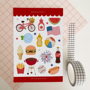 American Summer Sticker Sheet