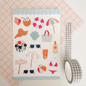 A Day At The Beach Sticker Sheet
