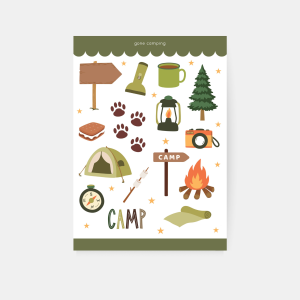 Gone Camping Sticker Sheet