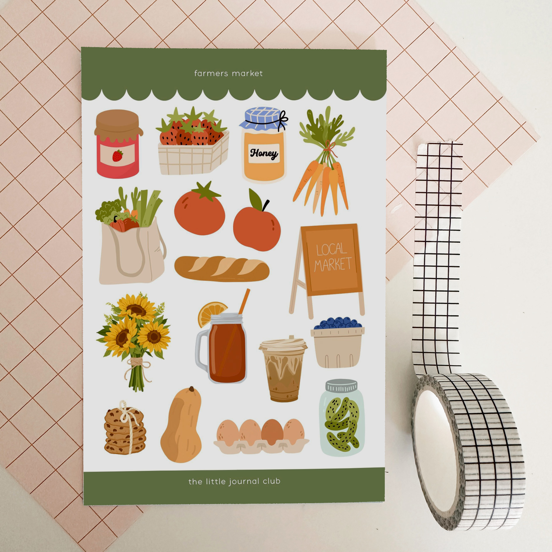 Farmers Market Sticker Sheet