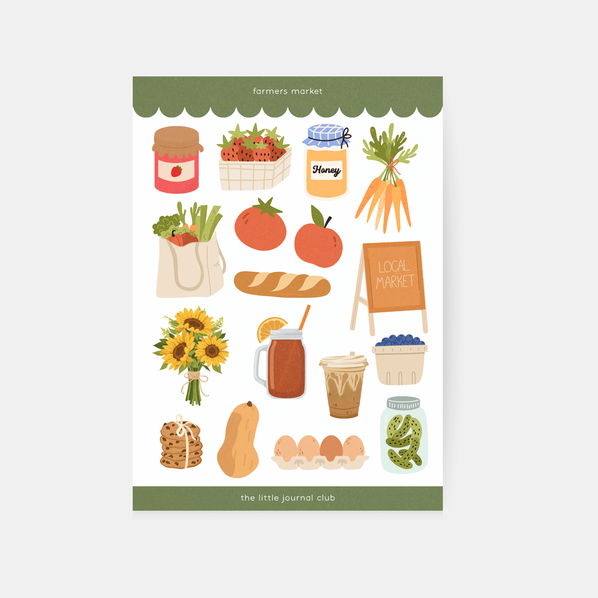 Farmers Market Sticker Sheet
